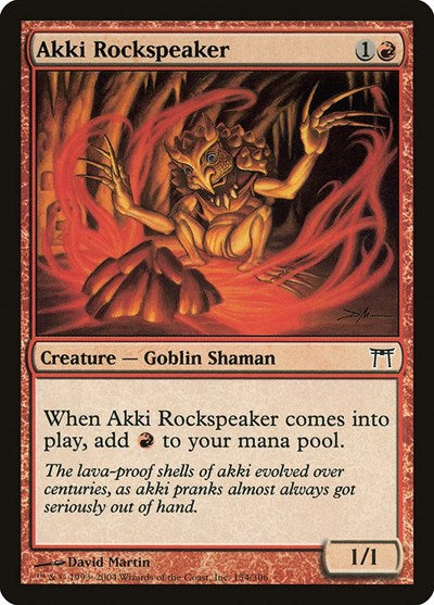 Akki Rockspeaker (CHK) #154 Common (Lightly Played) Champions of Kamigawa Magic: The Gathering: 2004