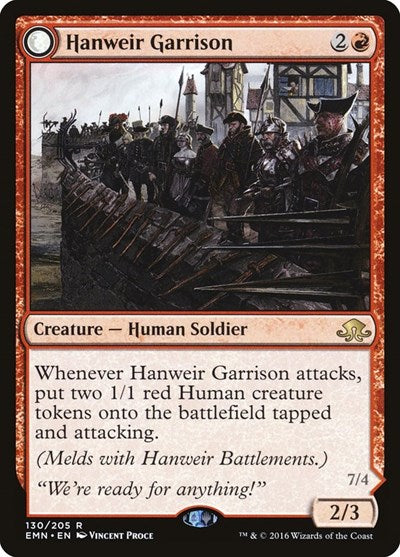 Hanweir Garrison (EMN) #130 Rare (Damaged) Eldritch Moon Magic: The Gathering: 2016