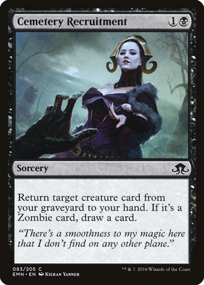 Cemetery Recruitment (EMN) #83 Common (Lightly Played) Eldritch Moon Magic: The Gathering: 2016