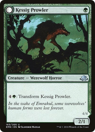 Kessig Prowler (EMN) #163 Uncommon (Lightly Played) Eldritch Moon Magic: The Gathering: 2016
