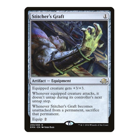 Stitchers Graft (EMN) #200 Rare (Lightly Played) Eldritch Moon Magic: The Gathering: 2016