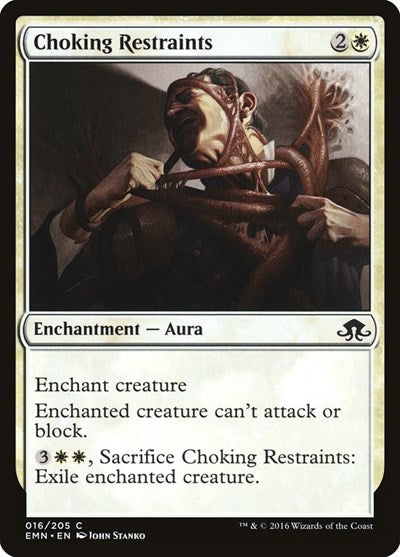 Choking Restraints (EMN) #16 Common (Lightly Played) Eldritch Moon Magic: The Gathering: 2016