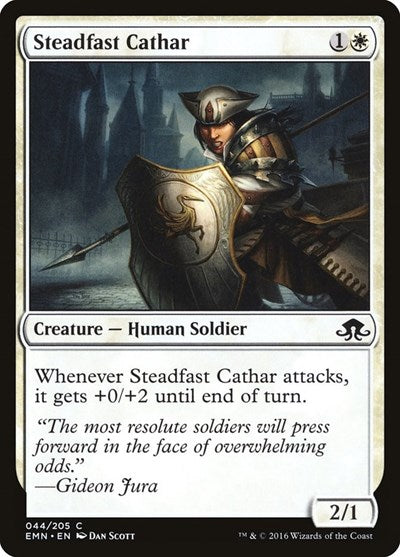Steadfast Cathar (EMN) #44 Common (Foil Lightly Played) Eldritch Moon Magic: The Gathering: 2016