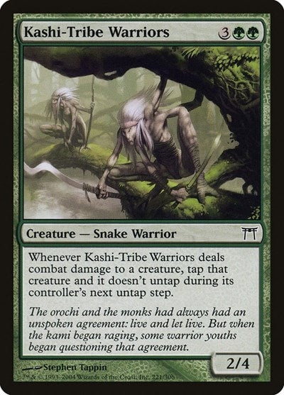 Kashi Tribe Warriors (CHK) #221 Common (Moderately Played) Champions of Kamigawa Magic: The Gathering: 2004