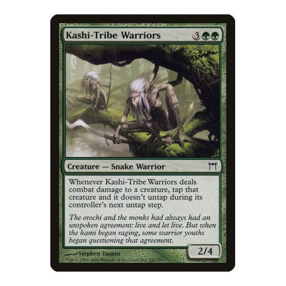 Kashi-Tribe Warriors (CHK) #221 Common (Moderately Played) Champions of Kamigawa Magic: The Gathering: 2004