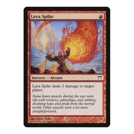 Lava Spike (CHK) #178 Common Champions of Kamigawa Magic: The Gathering: 2004