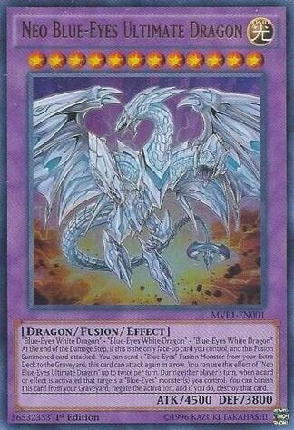 Neo Blue-Eyes Ultimate Dragon (MVP1) #MVP1-EN001 Ultra Rare (1st Edition Heavily Played) The Dark Side of Dimensions Movie Pack YuGiOh: 2016