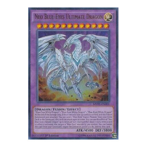 Neo Blue-Eyes Ultimate Dragon (MVP1) #MVP1-EN001 Ultra Rare (1st Edition Heavily Played) The Dark Side of Dimensions Movie Pack YuGiOh: 2016
