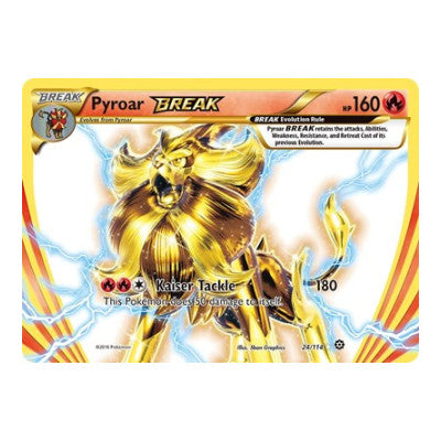 Pyroar BREAK (STS) #24/114 Rare BREAK (Holofoil Near Mint) XY - Steam Siege Pokemon: 2016