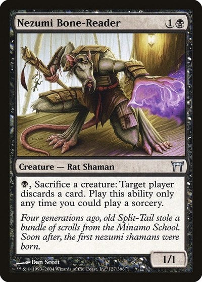 Nezumi Bone Reader (CHK) #127 Uncommon (Moderately Played) Champions of Kamigawa Magic: The Gathering: 2004