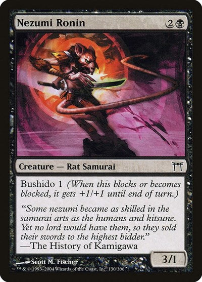 Nezumi Ronin (CHK) #130 Common (Lightly Played) Champions of Kamigawa Magic: 2004