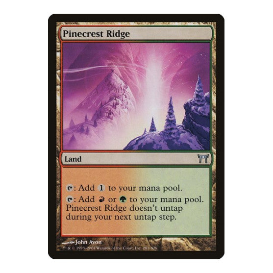 Pinecrest Ridge (CHK) #281 Uncommon (Moderately Played) Champions of Kamigawa Magic: The Gathering: 2004