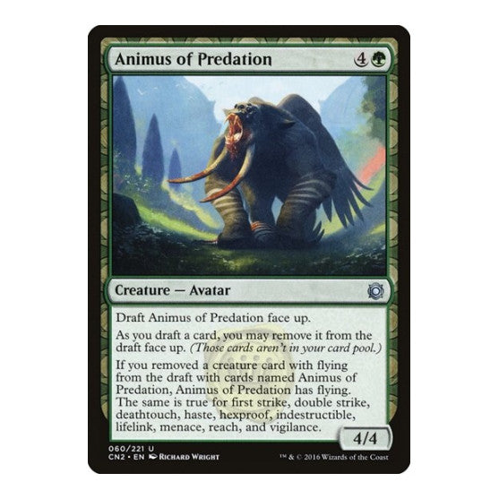 Animus of Predation (CN2) #60 Uncommon (Moderately Played) Conspiracy: Take the Crown Magic: The Gathering: 2016