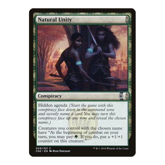 Natural Unity (CN2) #9 Common (Lightly Played) Conspiracy: Take the Crown Magic: The Gathering: 2016