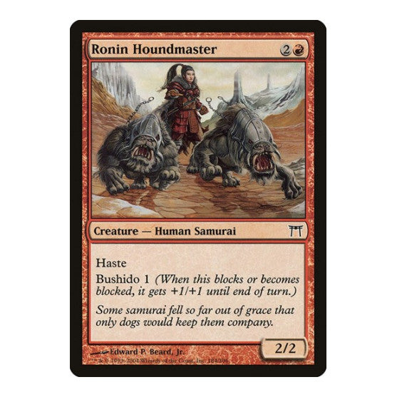 Ronin Houndmaster (CHK) #184 Common (Moderately Played) Champions of Kamigawa Magic: The Gathering: 2004