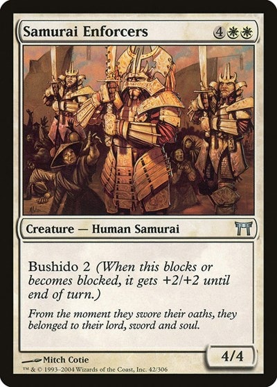Samurai Enforcers (CHK) #42 Uncommon (Heavily Played) Champions of Kamigawa Magic: The Gathering: 2004