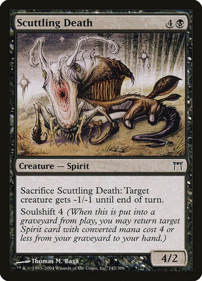 Scuttling Death (CHK) #142 Common (Lightly Played) Champions of Kamigawa Magic: 2004