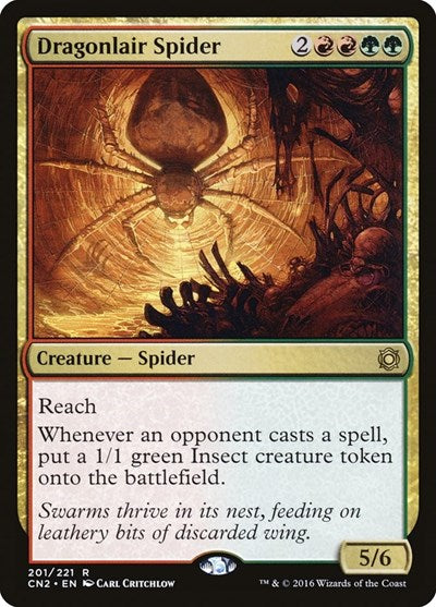 Dragonlair Spider (CN2) #201 Rare (Moderately Played) Conspiracy: Take the Crown Magic: The Gathering: 2016