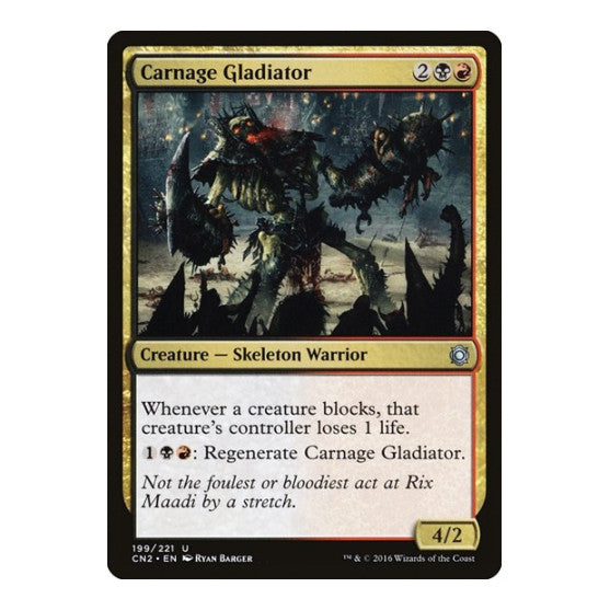 Carnage Gladiator (CN2) #199 Uncommon (Moderately Played) Conspiracy: Take the Crown Magic: The Gathering: 2016