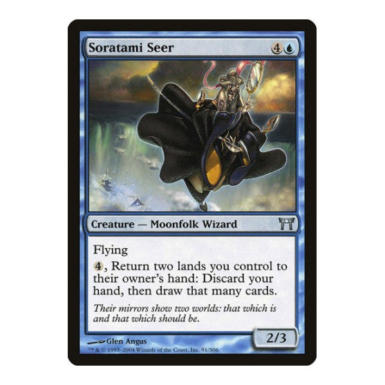 Soratami Seer (CHK) #91 Uncommon (Moderately Played) Champions of Kamigawa Magic: The Gathering: 2004