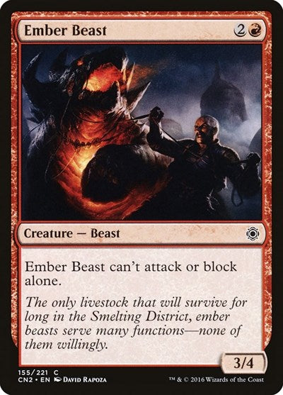 Ember Beast (CN2) #155 Common (Moderately Played) Conspiracy: Take the Crown Magic: The Gathering: 2016