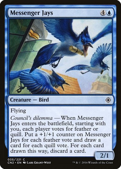 Messenger Jays (CN2) #35 Common (Lightly Played) Conspiracy: Take the Crown Magic: 2016