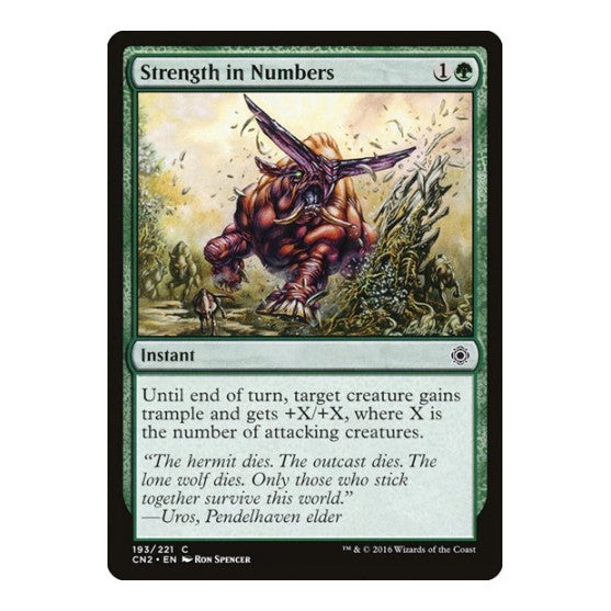 Strength in Numbers (CN2) #193 Common (Lightly Played) Conspiracy: Take the Crown Magic: The Gathering: 2016