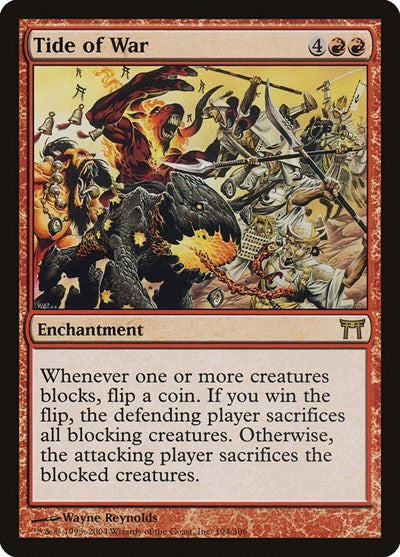 Tide of War (CHK) #194 Rare (Heavily Played) Champions of Kamigawa Magic: The Gathering: 2004