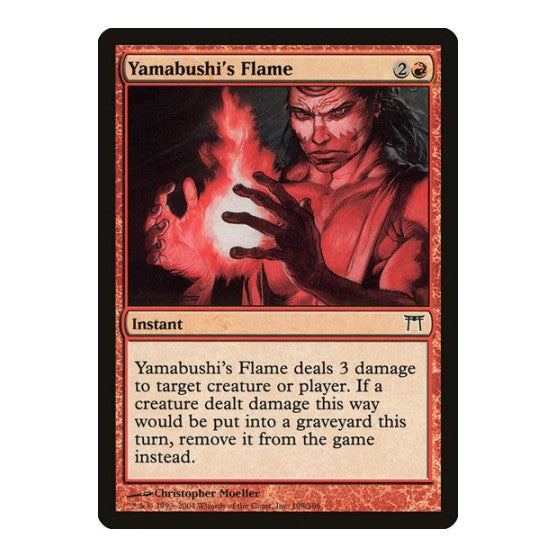 Yamabushis Flame (CHK) #198 Common (Moderately Played) Champions of Kamigawa Magic: The Gathering: 2004