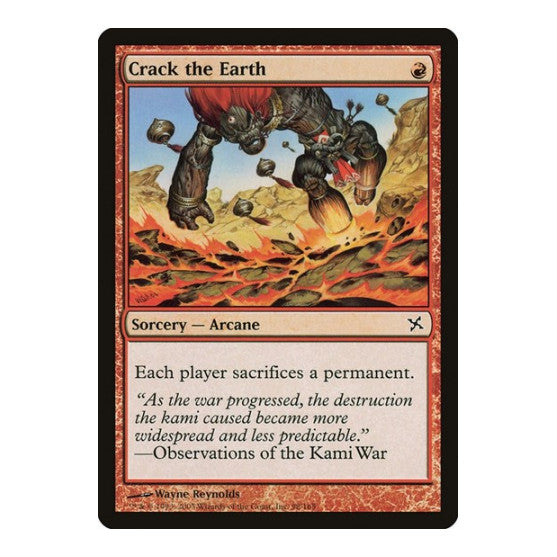 Crack the Earth (BOK) #98 Common (Lightly Played) Betrayers of Kamigawa Magic: The Gathering: 2005