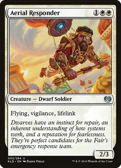 Aerial Responder (KLD) #2 Uncommon (Moderately Played) Kaladesh Magic: The Gathering: 2016