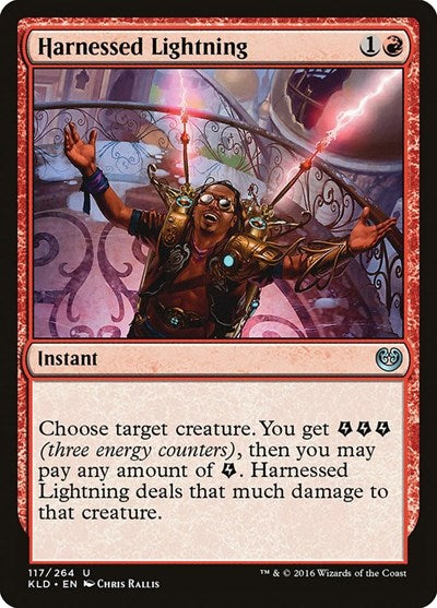 Harnessed Lightning (KLD) #117 Uncommon Kaladesh Magic: The Gathering: 2016