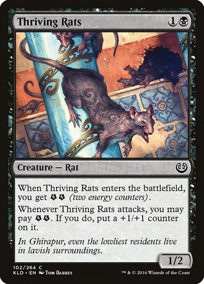 Thriving Rats (KLD) #102 Common (Moderately Played) Kaladesh Magic: The Gathering: 2016