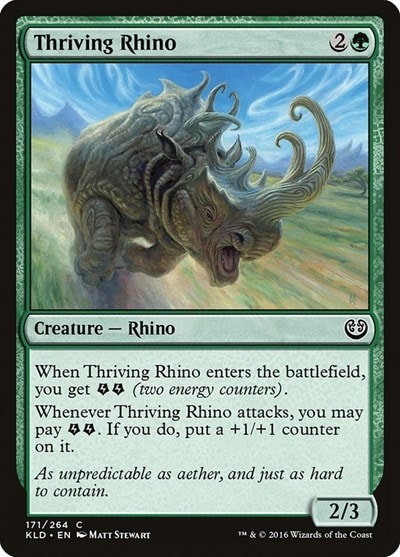 Thriving Rhino (KLD) #171 Common (Lightly Played) Kaladesh Magic: The Gathering: 2016
