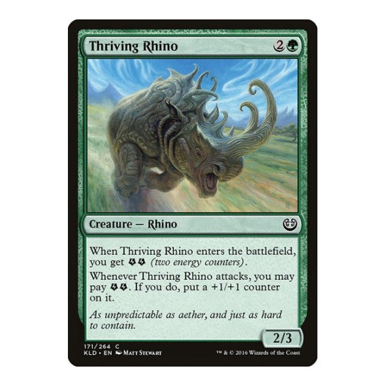 Thriving Rhino (KLD) #171 Common (Lightly Played) Kaladesh Magic: The Gathering: 2016