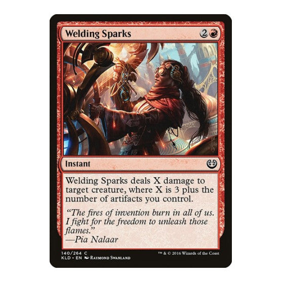 Welding Sparks (KLD) #140 Common (Lightly Played) Kaladesh Magic: The Gathering: 2016