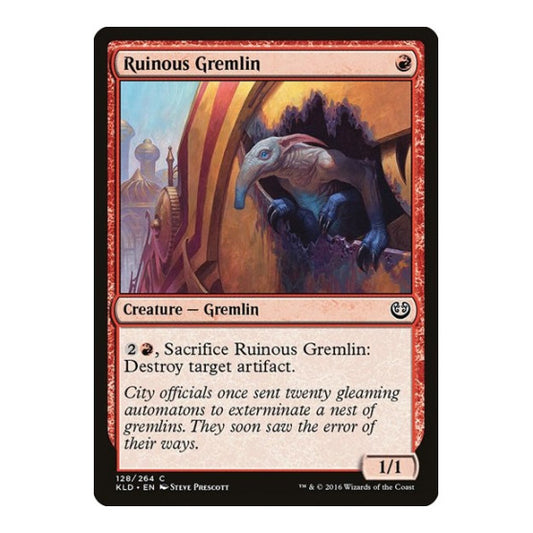 Ruinous Gremlin (KLD) #128 Common (Lightly Played) Kaladesh Magic: The Gathering: 2016