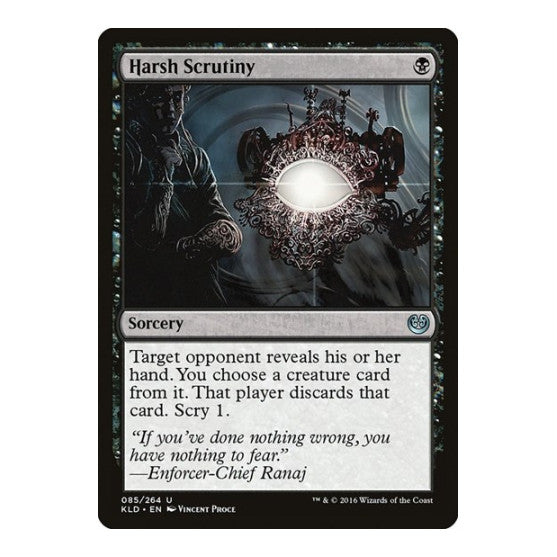 Harsh Scrutiny (KLD) #85 Uncommon (Moderately Played) Kaladesh Magic: The Gathering: 2016