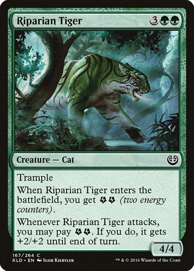 Riparian Tiger (KLD) #167 Common (Lightly Played) Kaladesh Magic: The Gathering: 2016