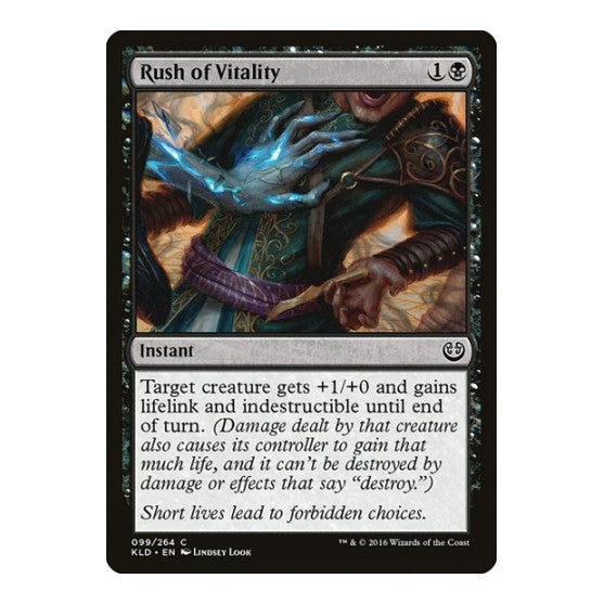 Rush of Vitality (KLD) #99 Common (Lightly Played) Kaladesh Magic: The Gathering: 2016