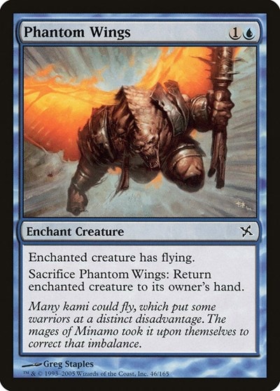 Phantom Wings (BOK) #46 Common (Lightly Played) Betrayers of Kamigawa Magic: The Gathering: 2005