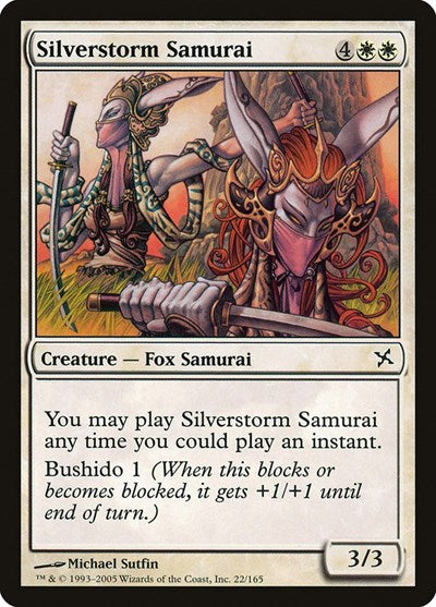 Silverstorm Samurai (BOK) #22 Common (Lightly Played) Betrayers of Kamigawa Magic: The Gathering: 2005