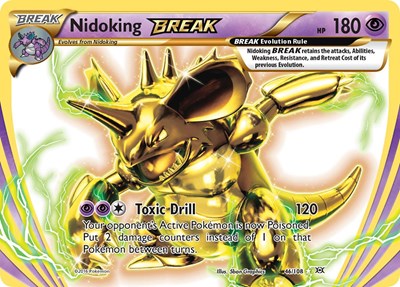 Nidoking BREAK (EVO) #46/108 Rare BREAK (Holofoil Lightly Played) XY - Evolutions Pokemon: 2016