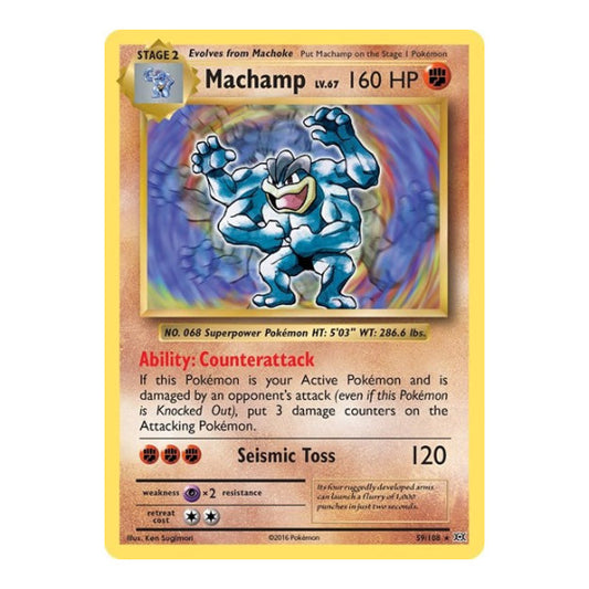 Machamp (EVO) #59/108 Holo Rare (Reverse Holofoil Moderately Played) XY - Evolutions Pokemon: 2016