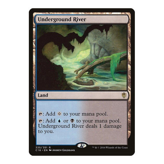 Underground River (C16) #335 Rare (Near Mint) Commander 2016 Magic: The Gathering: 2016
