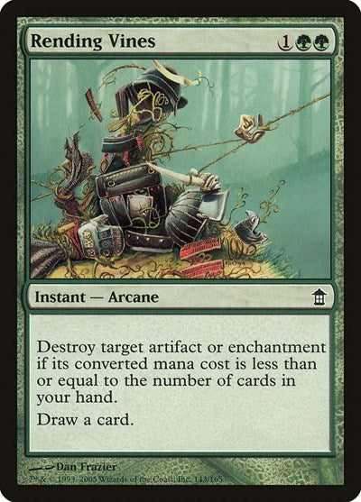 Rending Vines (SOK) #143 Common (Lightly Played) Saviors of Kamigawa Magic: The Gathering: 2005