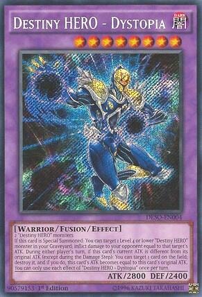 Destiny HERO - Dystopia (DESO) #DESO-EN004 Secret Rare (1st Edition Near Mint) Destiny Soldiers YuGiOh: 2016