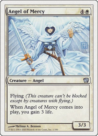 Angel of Mercy (9ED) #1★ Uncommon (Moderately Played) 9th Edition Magic: The Gathering: 2005