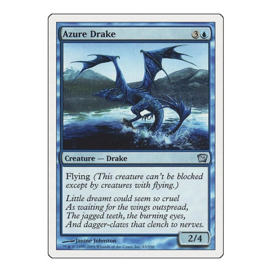 Azure Drake (9ED) #63 Uncommon (Moderately Played) 9th Edition Magic: The Gathering: 2005