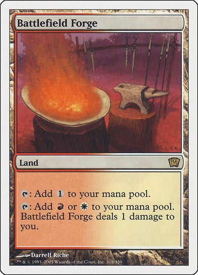 Battlefield Forge (9ED) #318★ Rare (Heavily Played) 9th Edition Magic: 2005